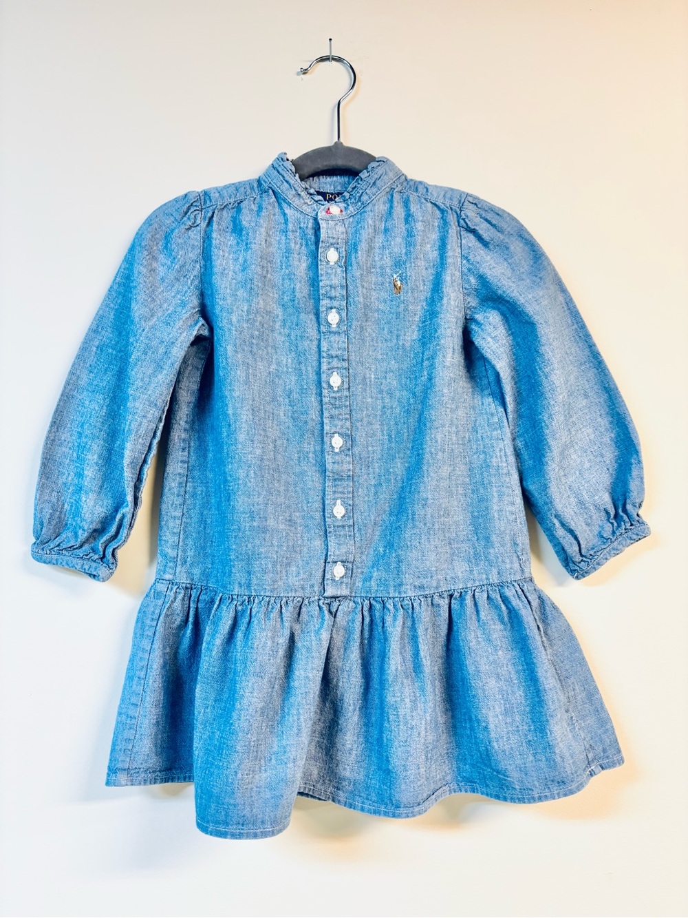 Ralph Lauren Chambray Denim Shirt Dress Toddler 3T
